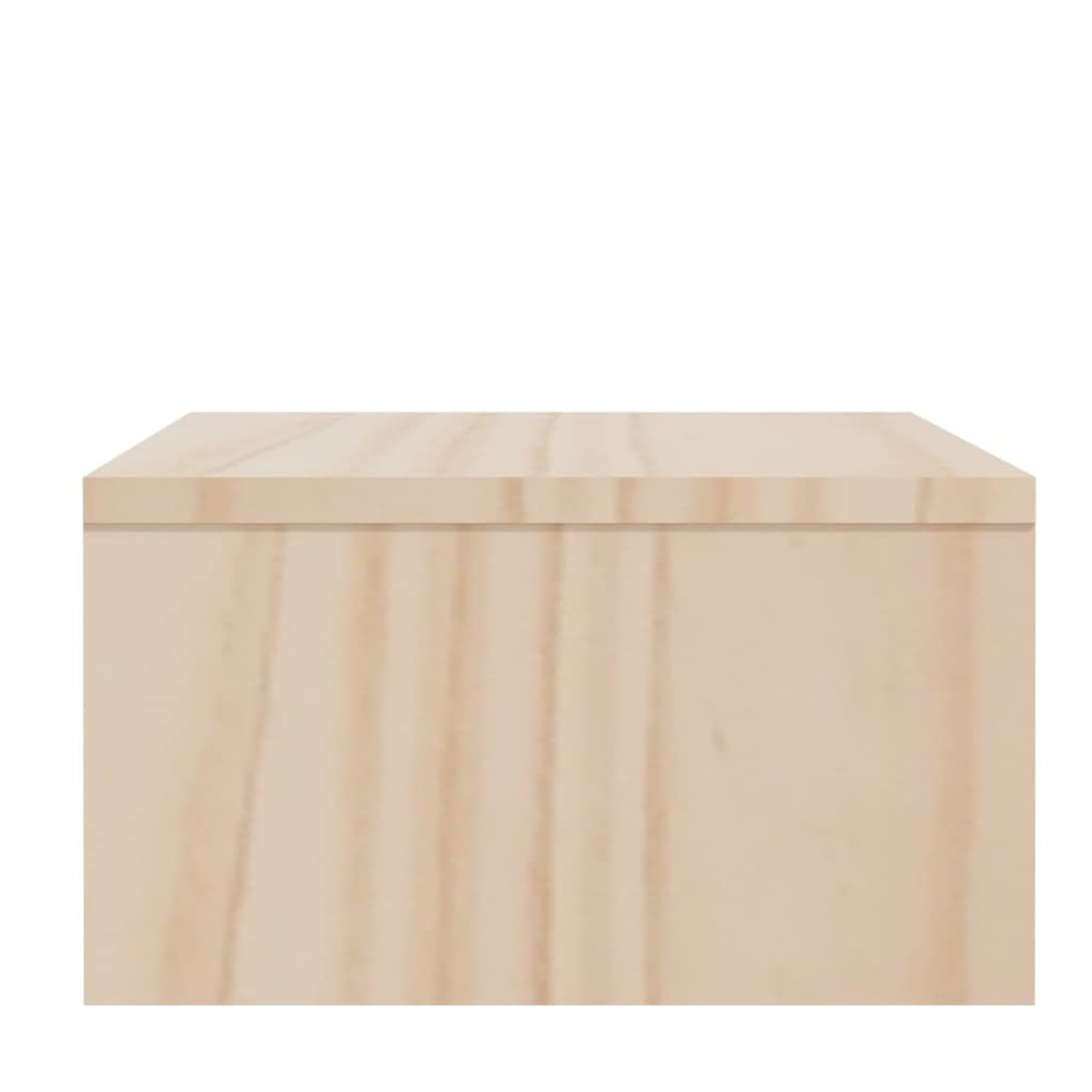 Supporto per monitor in legno di pino massiccio, 100 x 27 x 15 cm, regolabile in altezza, ergonomico, per ufficio, casa, gaming, con ripiano, gestione dei cavi, stabile supporto per notebook