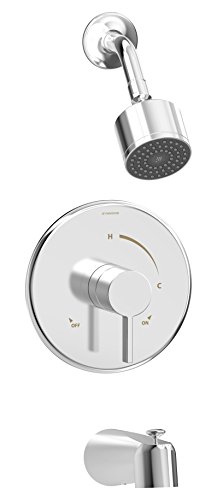 Symmons 3522-B-1.5-TRM Dia Single-Handle 1-Spray Shower and Tub Trim in Polished Chrome - 1.5 GPM (Valve Not Included)