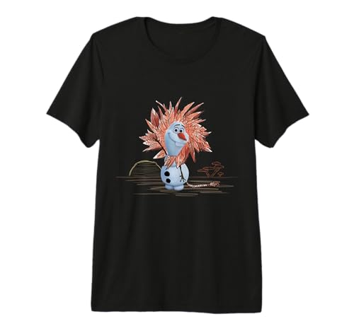 T-shirt Premium Disney Olaf Lion King en coton peigné haut de gamme au toucher ultra doux pour l'été