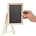 Juvale Mini Chalkboard Signs with Stand - 6-Pack Wood-Framed Tabletop Chalkboard Sign, 7x7x4 in (6x4 in Writing Area), Black - Reusable Double-Sided Boards for Weddings, Coffee Shops & Events