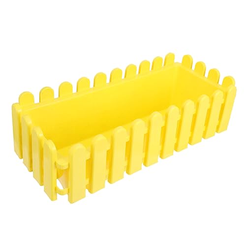 Mipcase Maceta Rectangular de Plástico Valla Plantas y Suculentas Exteriores Resistente de Limpiar