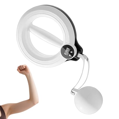 Ancsttu Entrenador de antebrazo, brazo giratorio de 360 grados y entrenador de pecho, dispositivo de fitness ergonómico con pantalla LED para entrenamiento muscular, para gimnasio en casa
