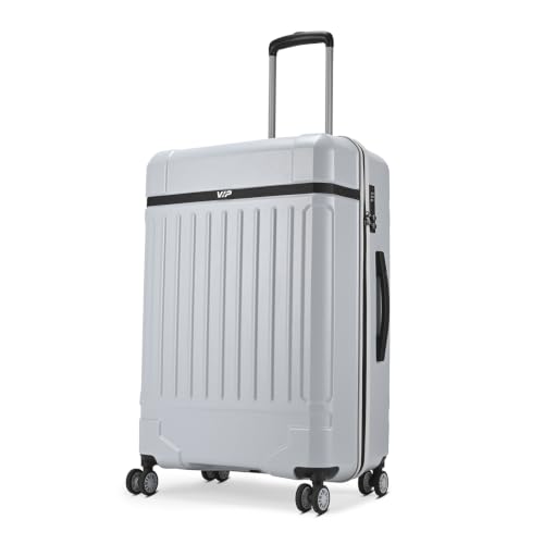 Image of VIP Bastion Large Polycarbonate Hard Case 8-Wheel Trolley Bag, Silver