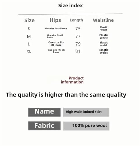 Women's High-Waisted Knit Skirt Solid Color A- Line Fall/Winter Loose-Fit Slimming Long Dress4