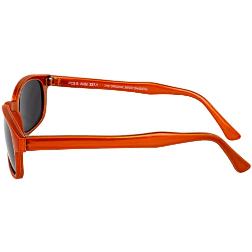 Kd'S Metallic Orange Frame/S/D Grey Lens Rectangular Sunglasses, Black, 55mm, 60mm3