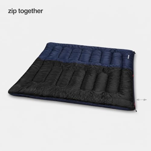 Bolsa de Dormir REDCAMP de Algodón y Franela para Adultos Grandes y Altos, 3-4 Estaciones, Acolchada para Clima Frío con Bolsa Compresora, Cálida y Cómoda para Camping, Senderismo y Caza miniatura 7
