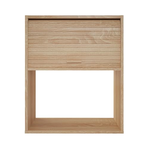 SIMMOB Meuble de Rangement de Cuisine pour Micro-Ondes, Coloris chêne, à Suspendre ou à Poser, L.60 cm x HT. 72 cm x P. 40 cm