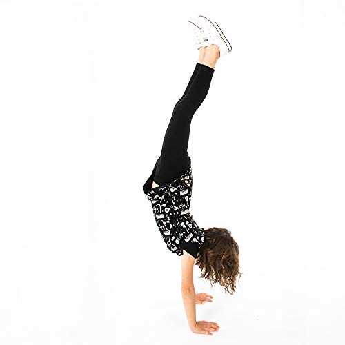 Mightly Girls' Leggings - Organic Cotton with a Touch of Stretch, Dance & Running Yoga Pants, Basic Tights for Kids,Pack of 33
