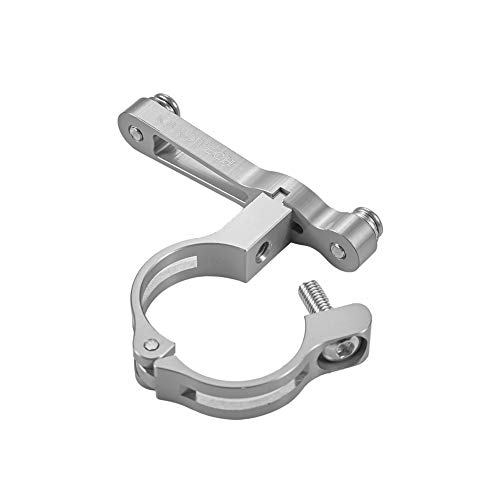Kbrotech Bicycle Water Bottle Cage Holder Mount Adapter Adjustable Compatible Bike Handlebar Seatpost Fork Ultra Strong 7075 Aluminum Alloy CNC Machined (Sigle Gray)