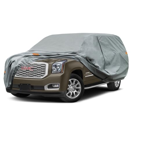 Kayme Heavy Duty SUV Car Cover Custom Fit GMC Yukon SWB Waterproof All Weather for Automobiles, Full Exterior Covers Sun Rain UV Protection.（Deliver