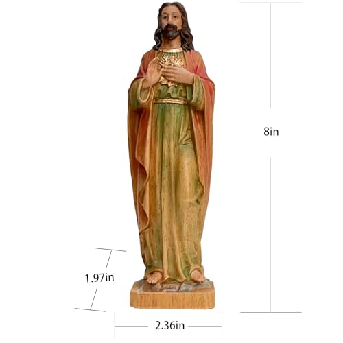 Estatua de Madera Maciza Pintada a Mano de Jesús miniatura 2