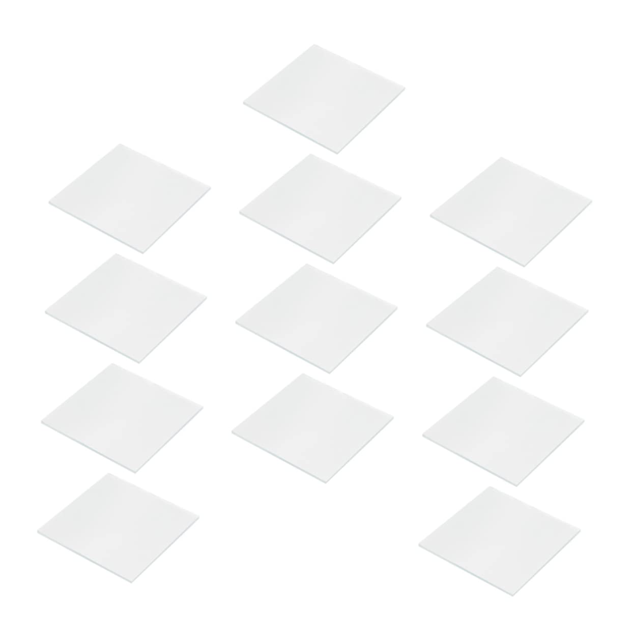 KICHOUSE 12pcs Glass Frosted Gas Cylinder Frosted Glass Plate Scientific Experimental Supplies