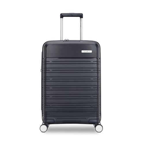 Image of Samsonite Elevation Plus - Carry-On Hardside Luggage - Scratch Resistant Polypropylene Shell, RightHeight Adjustable Handle, Integrated AirTag Holder, TSA Lock, WetPak Compartment - Midnight Blue