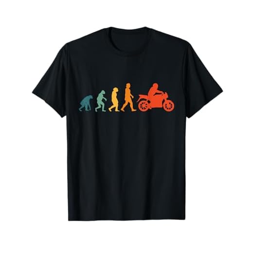Motociclistas Evolución Retro Motocicleta Evolution Clásico Camiseta