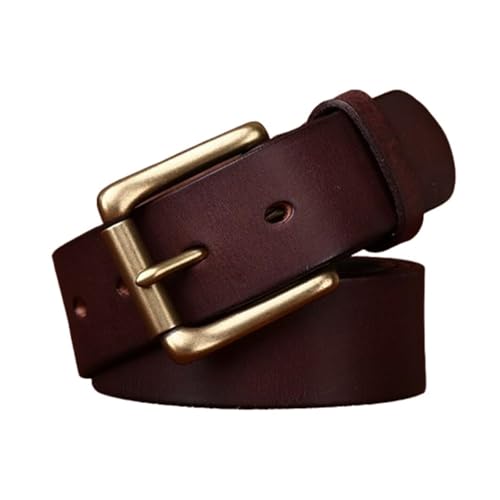 Ceinture en cuir unisexe noire marron avec boucle classique pour jeans et pantalons habillés