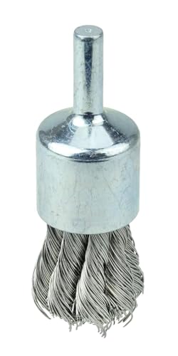 Image of Weiler 36287 Wolverine 3 /4 inch Knot Wire End Brush, .014 inchStainless Steel Fill, 1 /4 inch Stem, Made in the USA (Pack of 10)