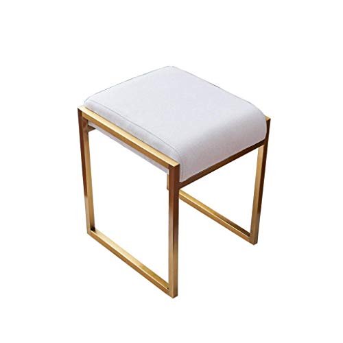 Taburete de tocador nórdico minimalista en acero inoxidable para casa 5