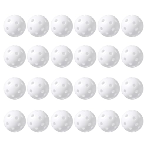 STOBOK 24Pcs Perforated Practice Baseballs for Training