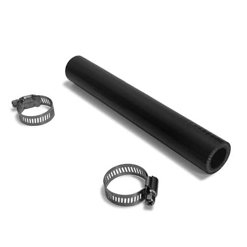 ID 3/4 inch Straight Coupler Silicone Hose 8 inch Length 4-Ply Reinforced Intake/Turbo/Intercooler Piping Tube with 2pcs 304 Stainless Steel Clamps