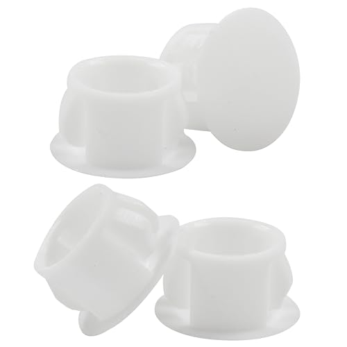 Image of Hitefu 30PCS Plastic Hole Plugs, 1 /2-Inch (13mm) White Flush Type Panel Plugs for Furniture and Fencing Post, Ideal for Cabinet and Screw Hole Covering