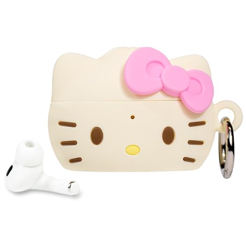 Image of iFace x Hello Kitty and Friends Case [ Compatible with AirPods Pro 2 ][Steamed Bun Series] Silicone Protective Cover [Carabiner Clip Included] [Wireless Charging Compatible] - Hello Kitty