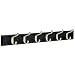 Franklin Brass FBHDCH6-BSE-R 26.5" Rail with 6 Coat and Hat Hooks in Black & Satin Nickel