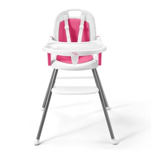 Cadeira de Alimentação Portátil Berry 3 em 1 Rosa Multikids