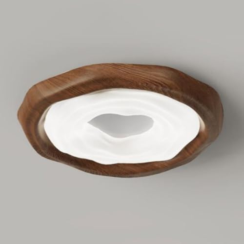 Plafonnier en bois de noyer wabi sabi et luminaire encastré haut de gamme