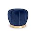 WEHOLY Taburete para pies Taburete para pies de Guitarra Reposapiés y Terciopelo Azul Marino, Estilo Moderno Base de latón de Metal Dorado Asiento de Taburete tapizado Multifuncional (Color: Azul)