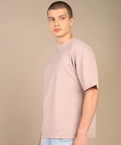 Image of Alan Jones Clothing Men's Oversized Solid T-Shirt | Premium Heavy Fabric | Crew Neck Casual Wear