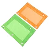 Trousse à crayons transparente : peut stocker des cartes, des documents et des rapports de ordonnée et propre, facile à transporter, pochettes de classeur