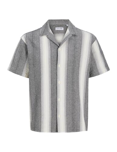 JACK & JONES Jjalvaro Dobby Resort T-Shirt SS, Noir, M Hommes