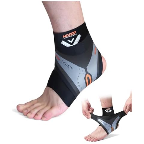 WKWE Adjustable Ankle Brace for Men (2 Pack) - Premium Breathable & Elastic Ankle Wraps Support Sleeve for Sports Protect, Arthritis, Plantar Fasciitis, Achilles tendonitis, Recovery Cover