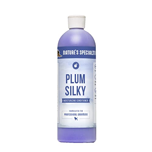 Image of Nature's Specialties Mixing Bottle and Dog Conditioner Concentrate Bundle, Easy to Read Measurements Mixing Bottle 32 oz, Plum Silky Dog Conditioner Concentrate 16 oz