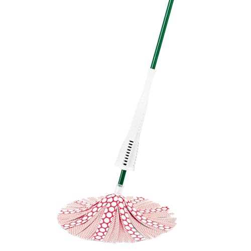 Wonder Mop with Microfiber Fibers Green Steel Handle.