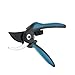 JSDing Sécateur professionnel avec lame en acier SK-5 et mécanisme de verrouillage pour tiges et fleurs Bleu