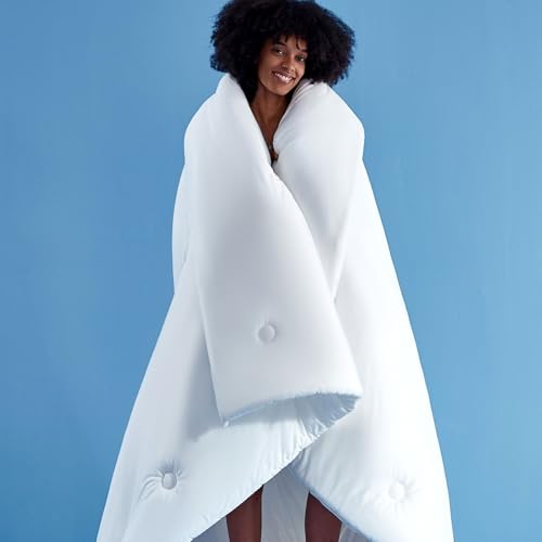 Marshmallow Cloud Comforter Queen Ultra Fluffy Double-Stuffed Down Alternative Duvet Insert Temperature-Regulating All Season Comforter Lightweight Soft Luxury Cooling Bedding Cloud Quilt White