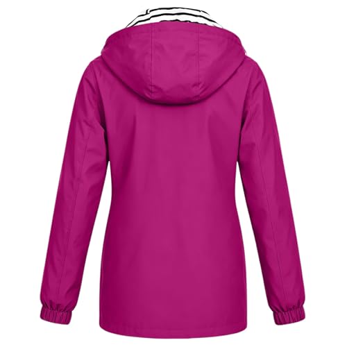 Chaqueta cortavientos de mujer para senderismo y paseos exteriores con capucha 3