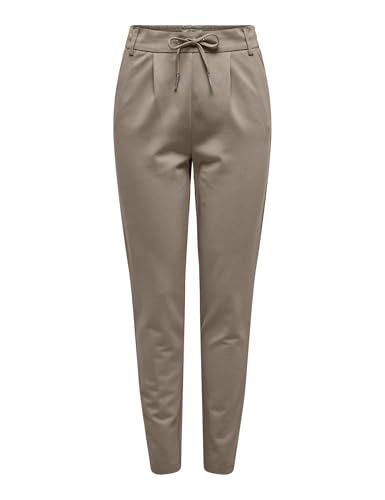 ONLY Damen ONLPOPTRASH Life Easy COL Pant PNT NOOS Trousers 15115847,Fossil,M / 30L