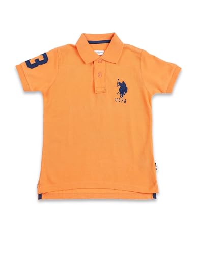 Image of U.S. Polo Assn. Polo T Shirt for Boys - Kids Wear for Boys, Regular Fit with Ribbed Collar & Short Button Placket
