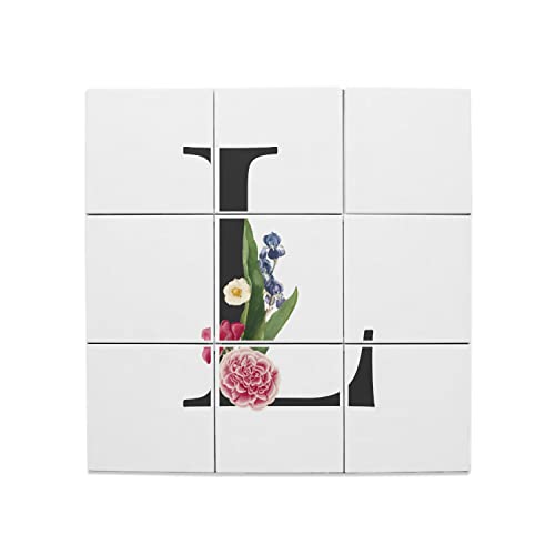 Carreaux céramique prénom floral 60x60cm, le cadeau de naissance idéal et mémorable