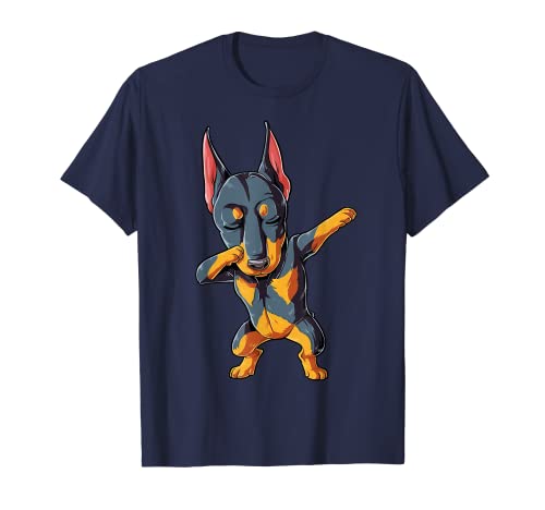 Dabbing Doberman Pinscher T shirt Bambini Ragazzi Dab Dance Regali Maglietta