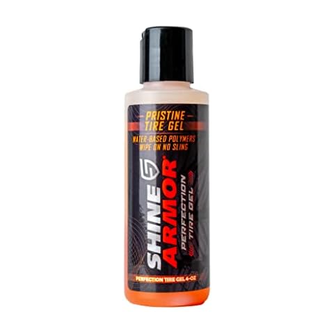 SHINE ARMOR Tire Shine Gel Dressing & Pristine Cleaner Car Care for Wheels & Tires with No Sling Formula Wet Look Keeps Tires Black & Clean with Water Based Polymers from Cover