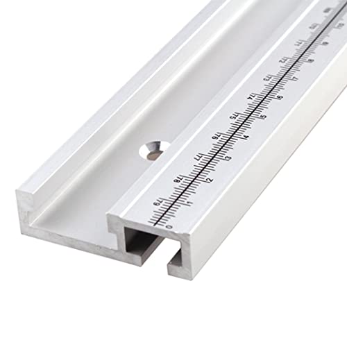 45 gąsienic typu T z ruchomą/stałą skalą, ze stopu aluminium, do piły stołowej, do obróbki drewna, narzędzia DIY, prezent dla stolarza, stałe 122 cm, z nawierconymi otworami montażowymi