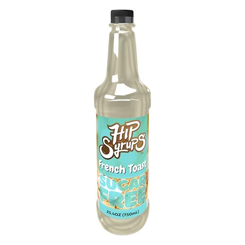 Hip Syrups - French Toast Sugar Free Simple Syrup Designed for Coffee, Hot Cocoa, French Toast Flavoring, Zero Calorie Flavoring, Keto Friendly, Sugar Free