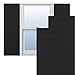 Ekena Millwork TFP001HF18X052BL True Fit PVC Horizontal Slat Framed Modern Style Fixed Mount Shutters, (Per Pair-Hardware Not Included), 18"W x 52"H, Black
