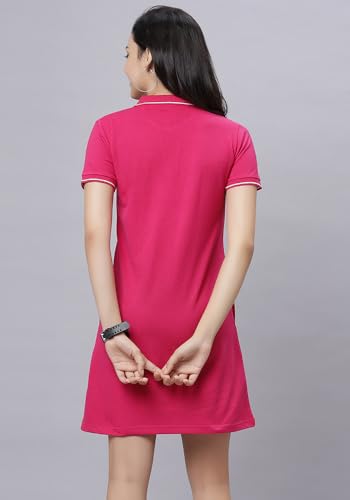Image of Wear Your Opinion Women's S to 5XL Plus Size PQ Polo Collar Neck Style Midi Tshirt Dress