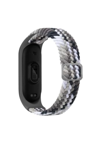 Xiaomi Mi Band 7 ile Uyumlu Akıllı Bileklik Örgü Kordon, Renkli Siyah