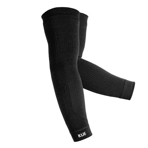 Image of KUE Compression Arm Sleeves for Men & Women | Sports Arm Sleeves for Running, Cricket & Cycling | UV Protection Cooling Sleeves | Arm Compression Sleeve for Joint Pain Relief