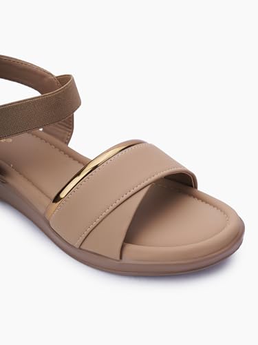 Image of SKOLL Wedges Heels Sandals For Women, Comfortable Heel, Ankle Straps